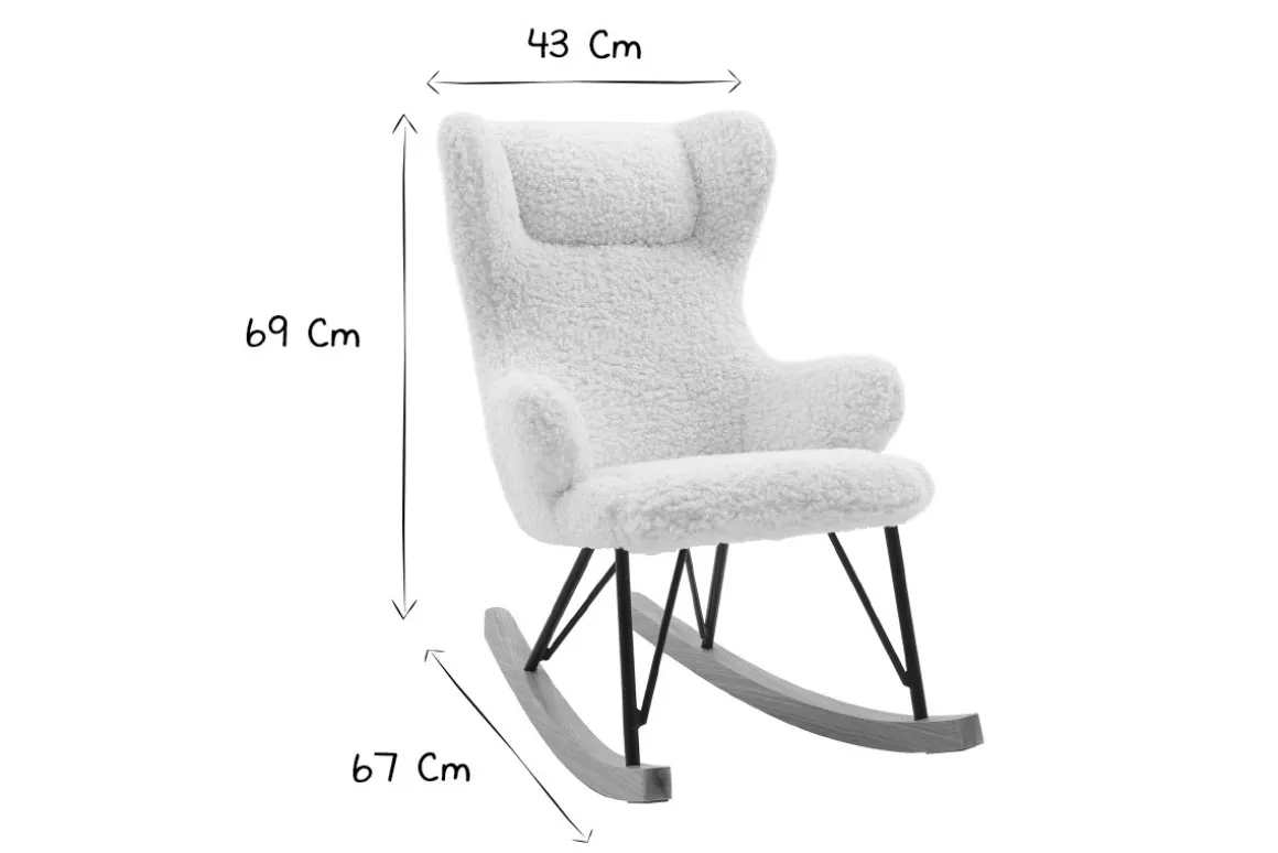 New Miliboo Mecedora infantil efecto piel de oveja SHAUN