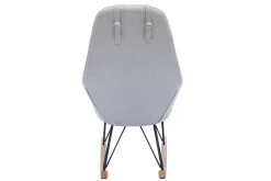 Cheap Miliboo Mecedora tejido gris claro patas metal y fresno JHENE