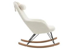 Shop Miliboo Mecedora tejido lana blanca JHENE