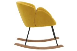 Flash Sale Miliboo Mecedora terciopelo amarillo mostaza RHAPSODY