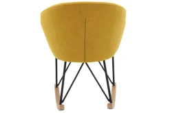 Flash Sale Miliboo Mecedora terciopelo amarillo mostaza RHAPSODY