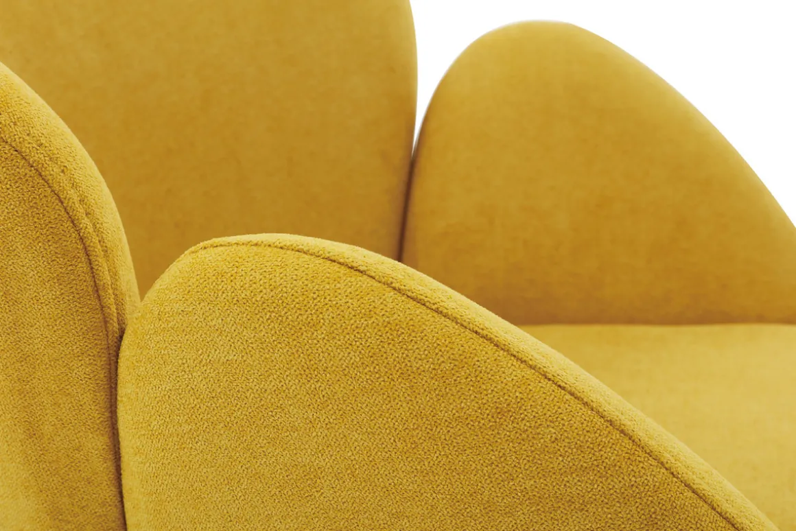 Flash Sale Miliboo Mecedora terciopelo amarillo mostaza RHAPSODY