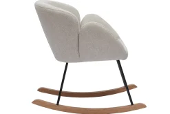 Shop Miliboo Mecedora terciopelo beige RHAPSODY