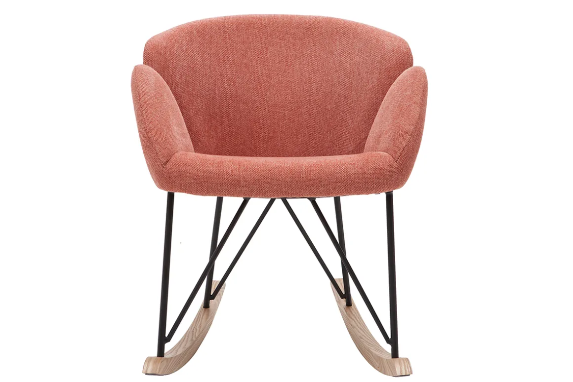 Cheap Miliboo Mecedora terciopelo terracota RHAPSODY
