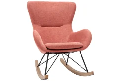 Best Sale Miliboo Mecedora terciopelo terracota ESKUA
