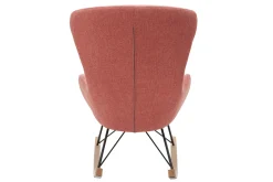 Best Sale Miliboo Mecedora terciopelo terracota ESKUA