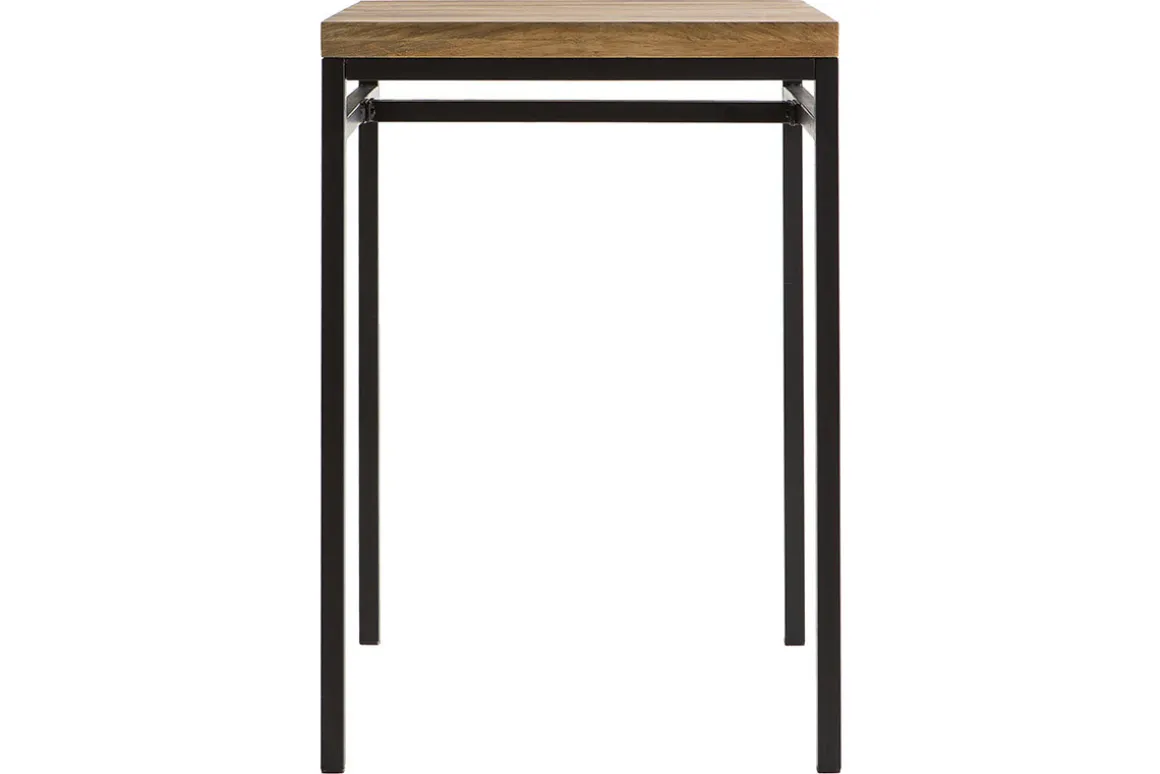 Cheap Miliboo Mesa alta cuadrada en madera de mango y metal negro YPSTER