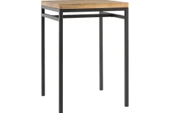 Cheap Miliboo Mesa alta cuadrada en madera de mango y metal negro YPSTER
