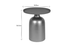 Cheap Miliboo Mesa auxiliar de diseño redondo de metal dorado con tablero negro mate RAMSES