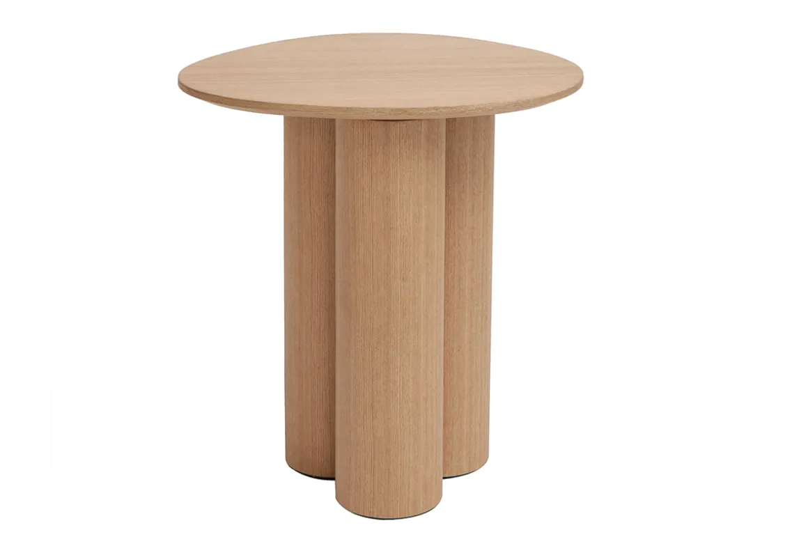 Clearance Miliboo Mesa auxiliar de madera clara HOLLEN