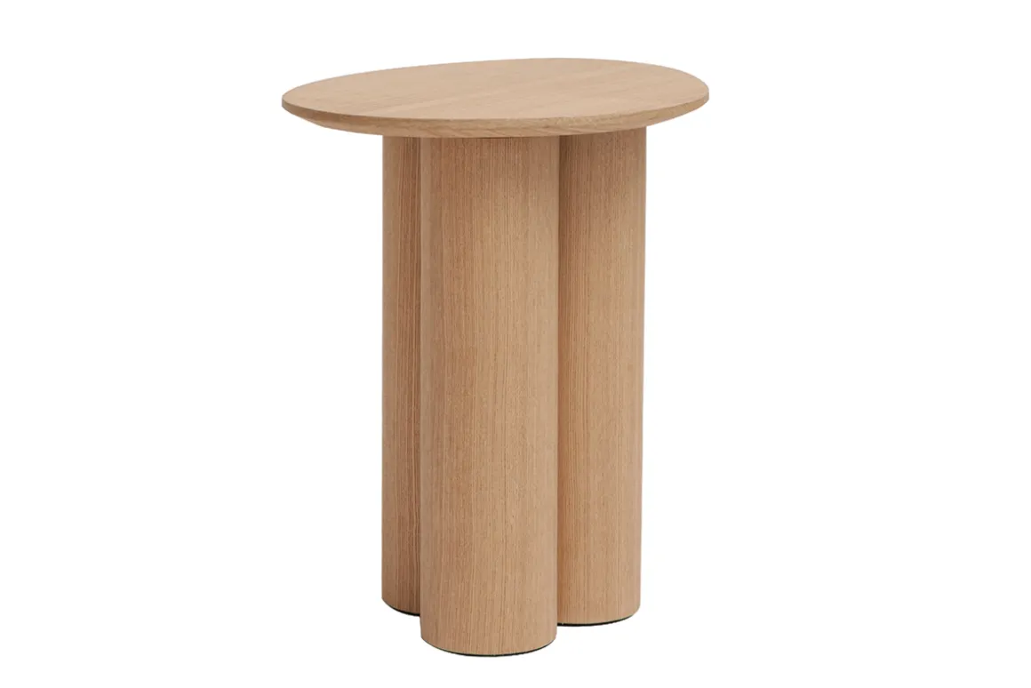 Clearance Miliboo Mesa auxiliar de madera clara HOLLEN