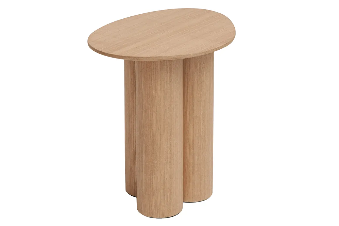 Clearance Miliboo Mesa auxiliar de madera clara HOLLEN
