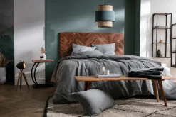 Discount Miliboo Mesa auxiliar en acacia y metal negro BREAK