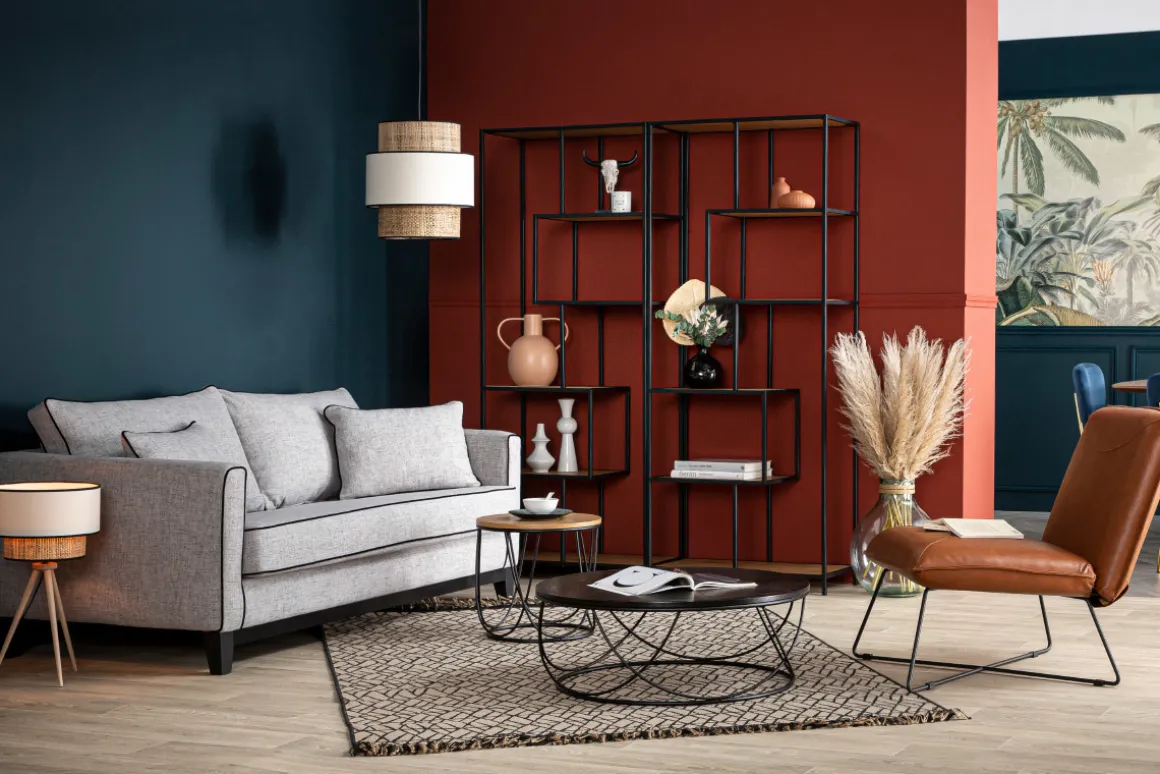 Best Miliboo Mesa auxiliar madera y metal 42cm LACE