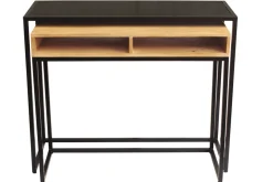 Best Sale Miliboo Mesa consola / escritorio de madera de mango maciza y metal 100 cm YPKA