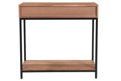 Cheap Miliboo Mesa consola de acacia y metal con 2 cajones 80 cm AXELLE