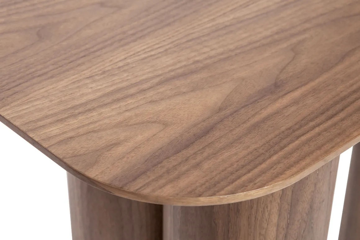 Discount Miliboo Mesa consola de diseño de madera oscura 100 cm FOLEEN