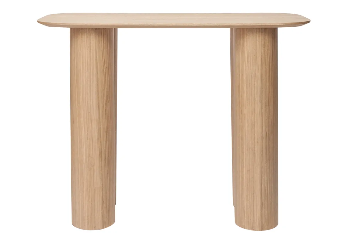 Hot Miliboo Mesa consola de diseño de madera clara 100 cm FOLEEN