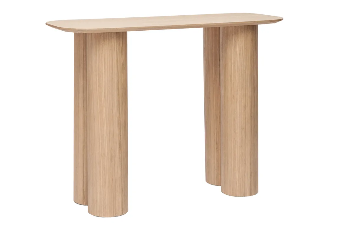 Hot Miliboo Mesa consola de diseño de madera clara 100 cm FOLEEN