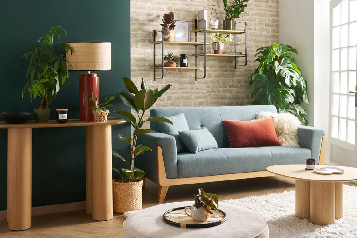 Hot Miliboo Mesa consola de diseño de madera clara 100 cm FOLEEN