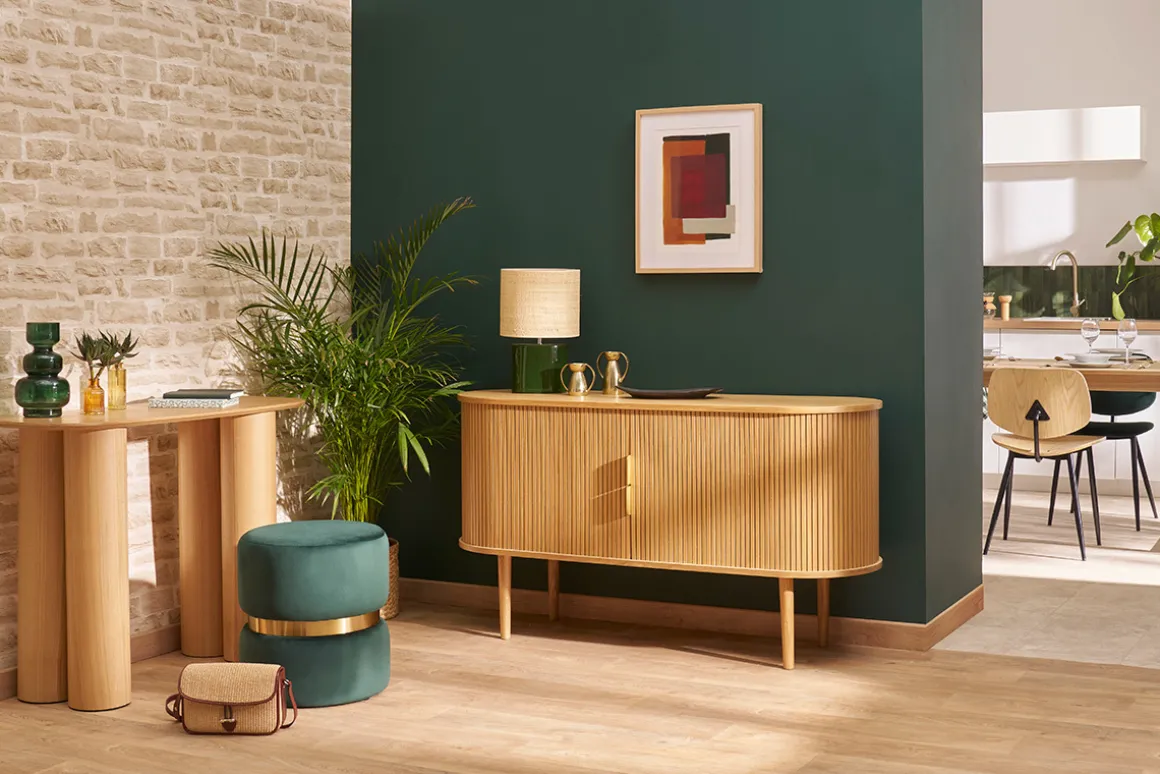 Hot Miliboo Mesa consola de diseño de madera clara 100 cm FOLEEN