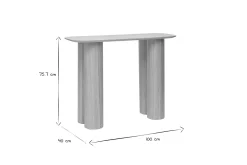 Hot Miliboo Mesa consola de diseño de madera clara 100 cm FOLEEN