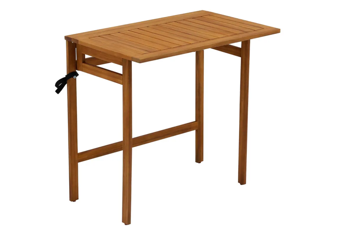 Clearance Miliboo Mesa de balcón plegable de madera maciza 80 cm CARMEN