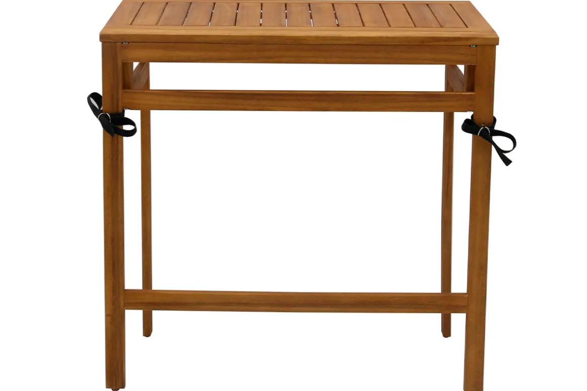 Clearance Miliboo Mesa de balcón plegable de madera maciza 80 cm CARMEN