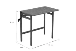 Clearance Miliboo Mesa de balcón plegable de madera maciza 80 cm CARMEN