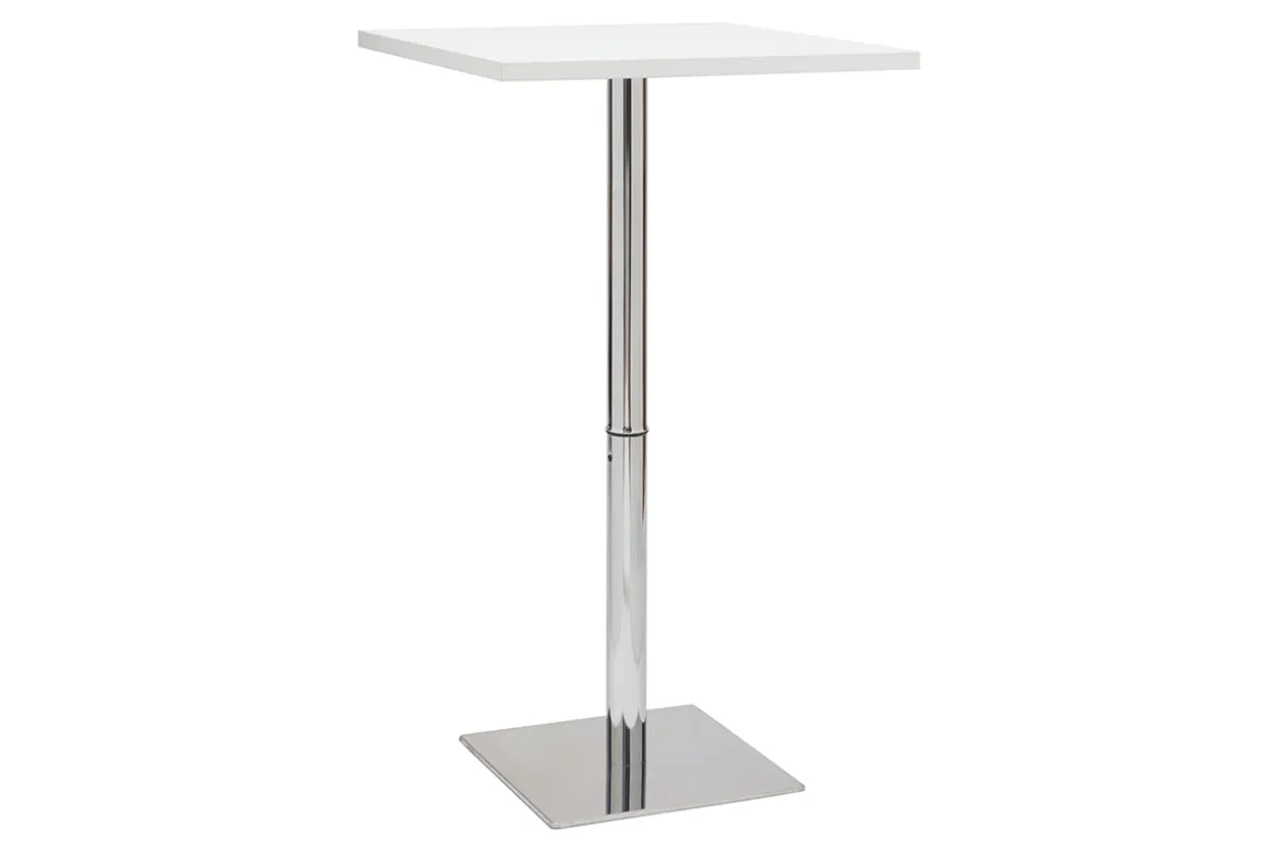 Outlet Miliboo Mesa de bar blanca cuadrada JACK