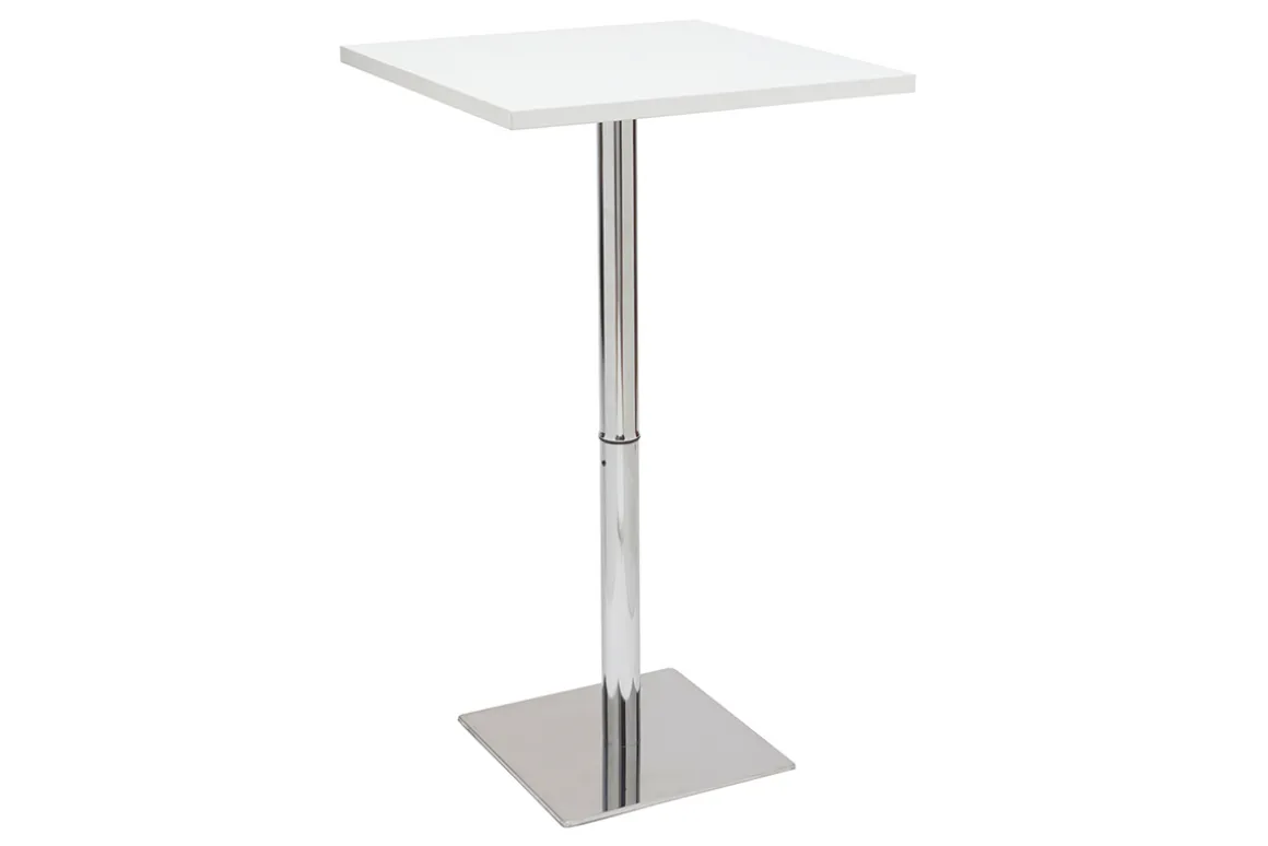 Outlet Miliboo Mesa de bar blanca cuadrada JACK