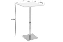 Outlet Miliboo Mesa de bar blanca cuadrada JACK