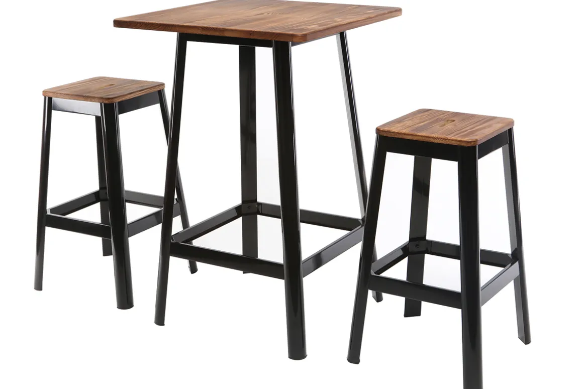 Hot Miliboo Mesa de bar diseño negra JONES