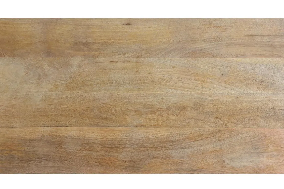 Store Miliboo Mesa de bar en mango macizo y metal dorado L130 cm MARGHA