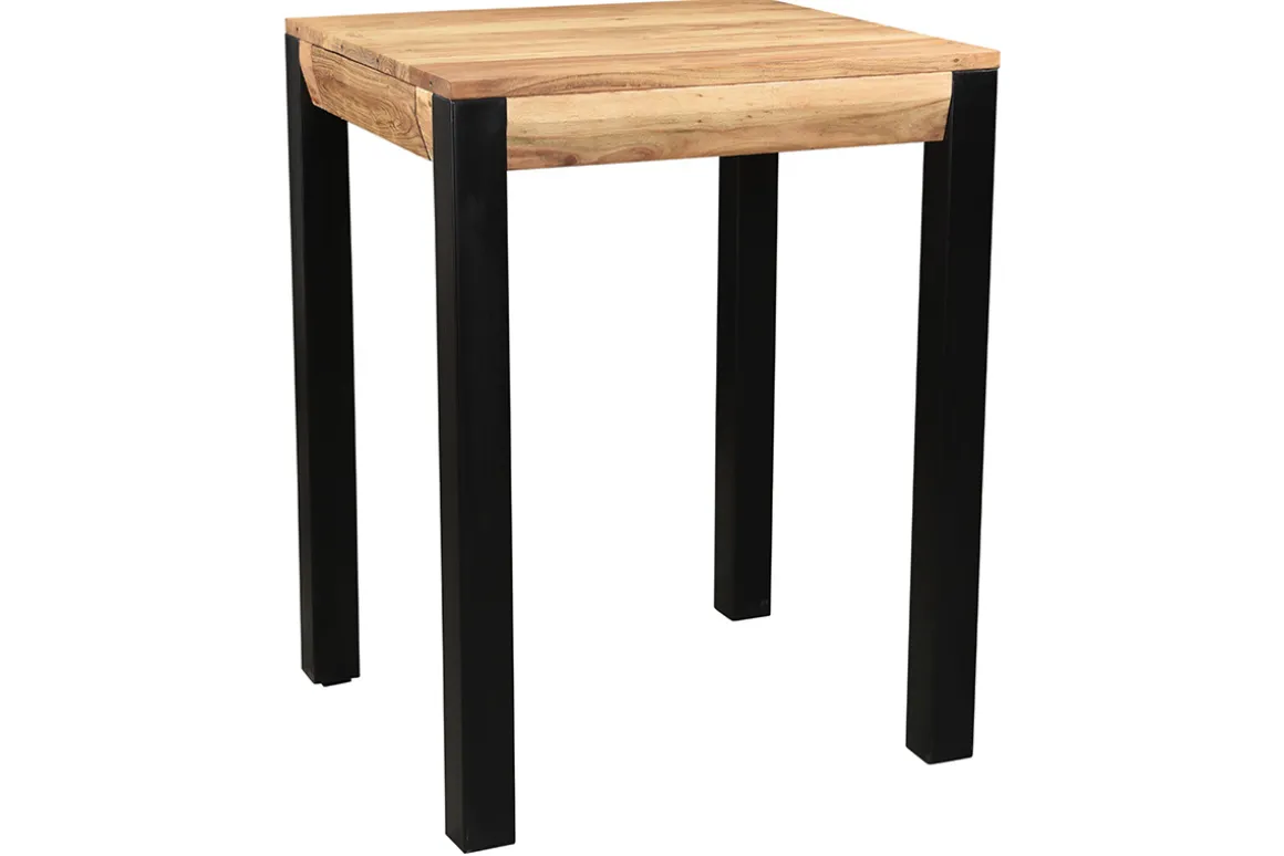 Sale Miliboo Mesa de bar extensible en acacia y metal L80-135 cm TRAP