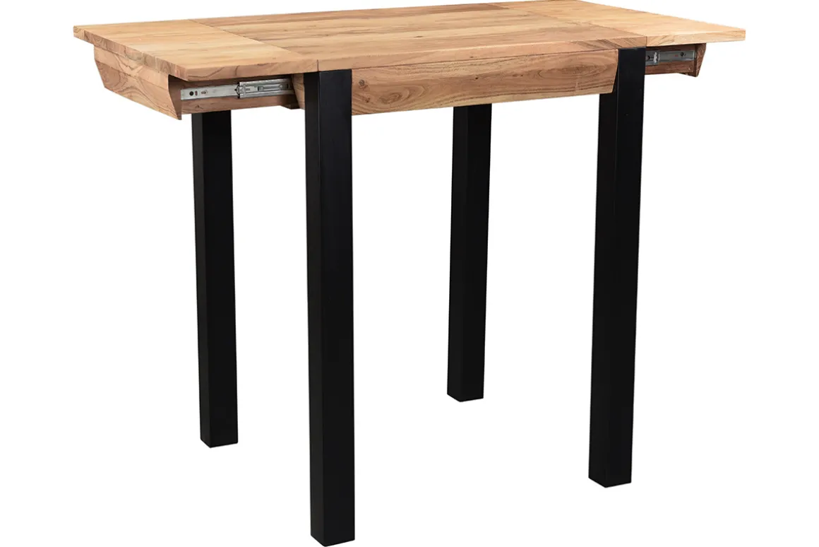Sale Miliboo Mesa de bar extensible en acacia y metal L80-135 cm TRAP