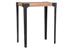 Best Sale Miliboo Mesa de bar rectangular diseño industrial madera y metal MADISON