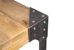 Best Sale Miliboo Mesa de bar rectangular diseño industrial madera y metal MADISON