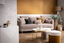 Best Sale Miliboo Mesa de centro con tablero reversible azul petróleo y blanco SATEEN