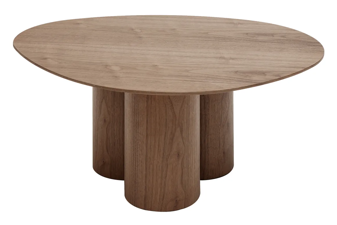 Best Sale Miliboo Mesa de centro de diseño de nogal HOLLEN