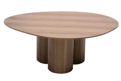Cheap Miliboo Mesa de centro de diseño de nogal oscura 100 cm HOLLEN