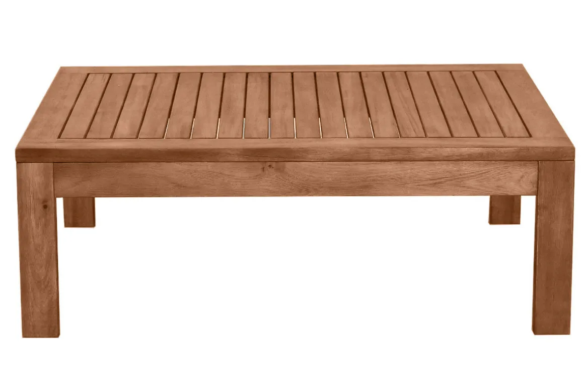 Outlet Miliboo Mesa de centro de jardín de madera maciza 90 cm SALVADOR