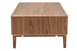 Best Miliboo Mesa de centro de nogal con almacenaje 100 cm SUVA