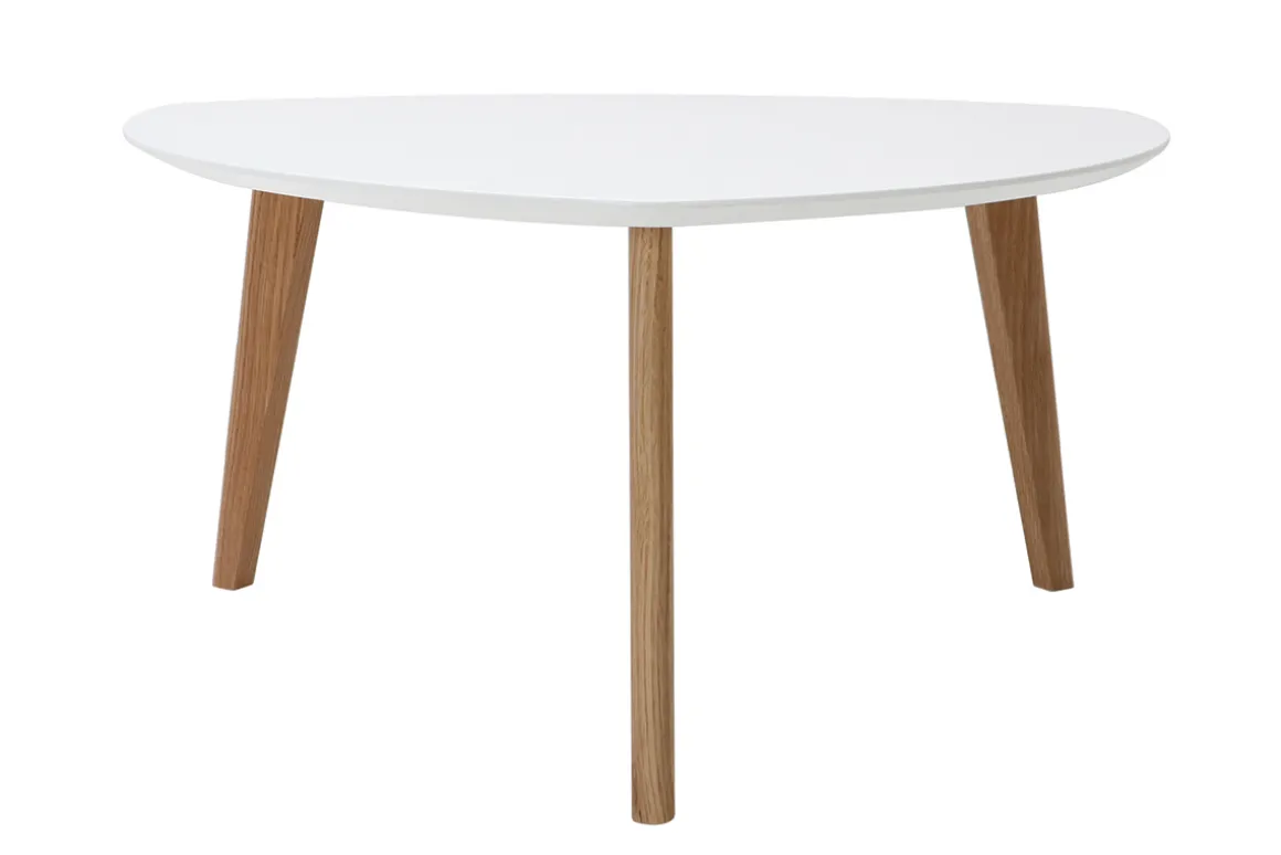Shop Miliboo Mesa de centro diseño blanco L80 cm EKKA