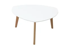 Shop Miliboo Mesa de centro diseño blanco L80 cm EKKA