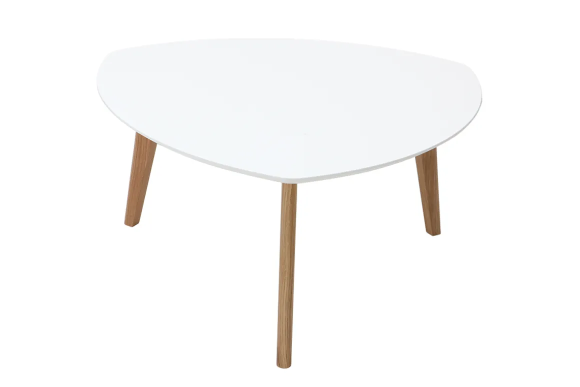 Shop Miliboo Mesa de centro diseño blanco L80 cm EKKA