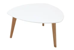 Shop Miliboo Mesa de centro diseño blanco L80 cm EKKA