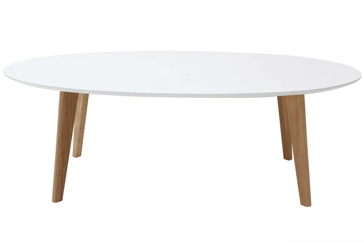 Hot Miliboo Mesa de centro diseño blanco L120 cm EKKA