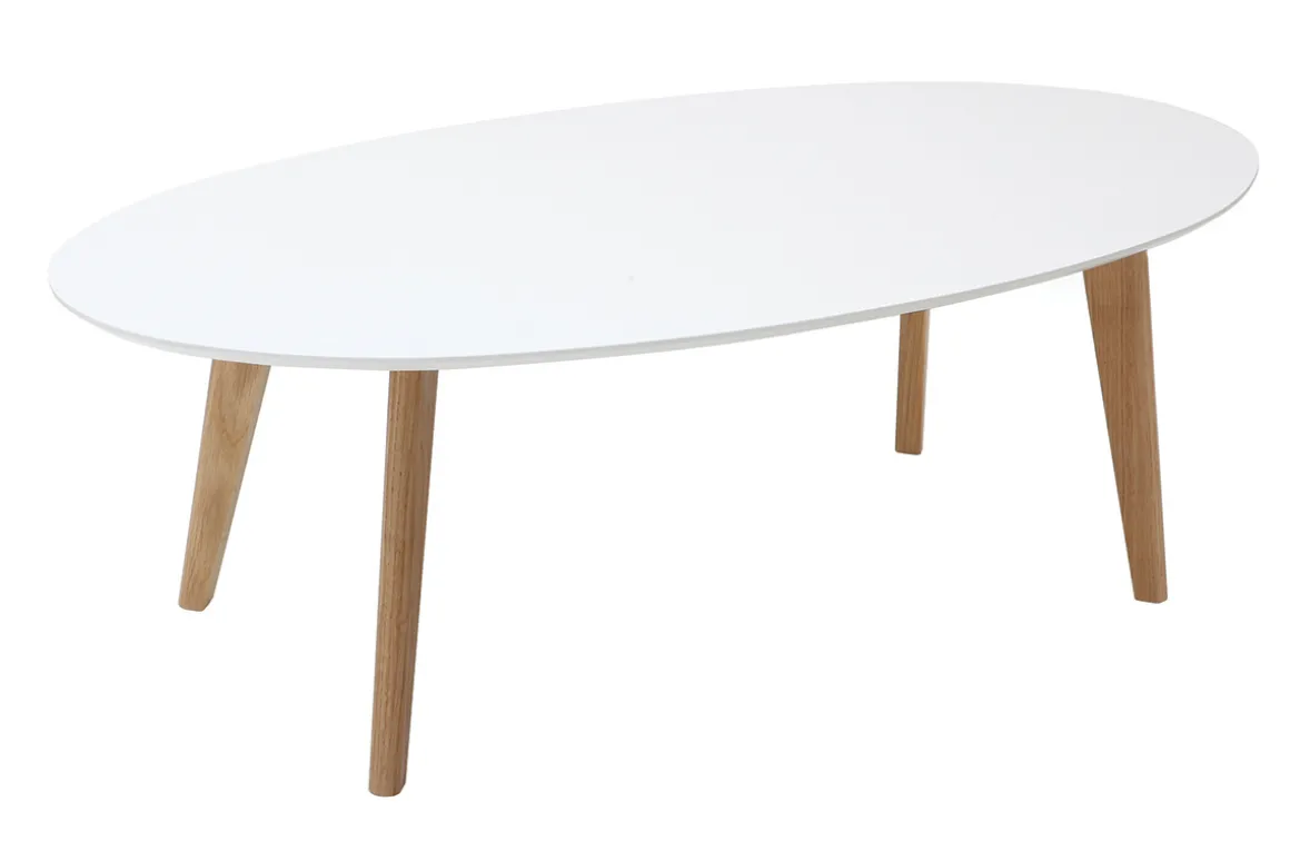 Hot Miliboo Mesa de centro diseño blanco L120 cm EKKA