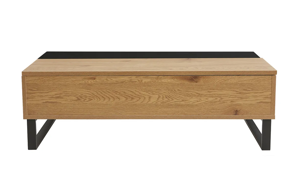 Fashion Miliboo Mesa de centro elevable en madera y metal WYNN